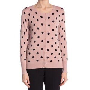 Philosophy Pink Polka Dot Cardigan
